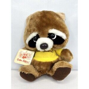 Critter Sitters Morgan 1982 Animal Fair Stuffed Raccoon Plush 9"
